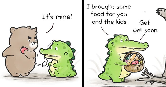 I Create These Adorable Animal Comics To Spread Some Positivity