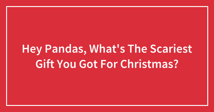 Hey Pandas, What’s The Scariest Gift You Got For Christmas? (Closed)