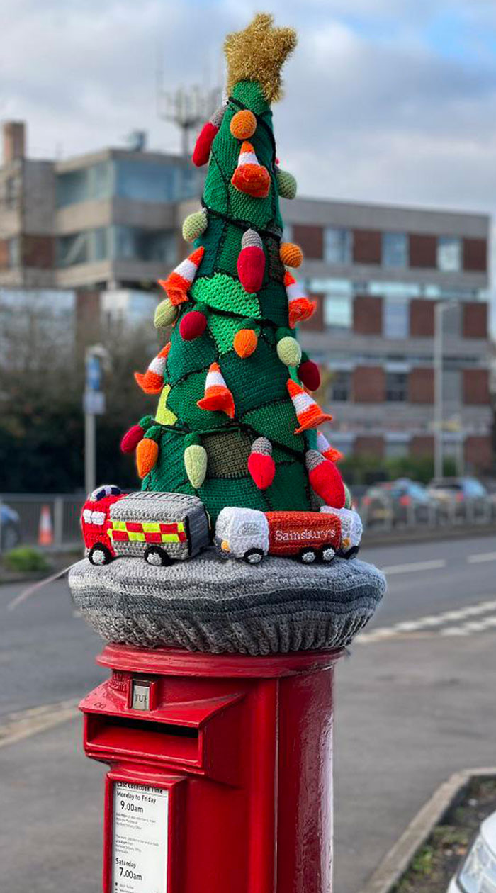 The Post Boxes In My Town Have Been Decorated For Christmas