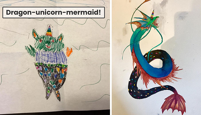 I Recreated A 2nd Graders Drawing