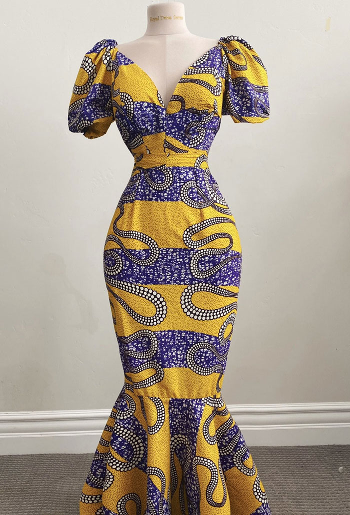 A Traditional Ankara Fabric Dress