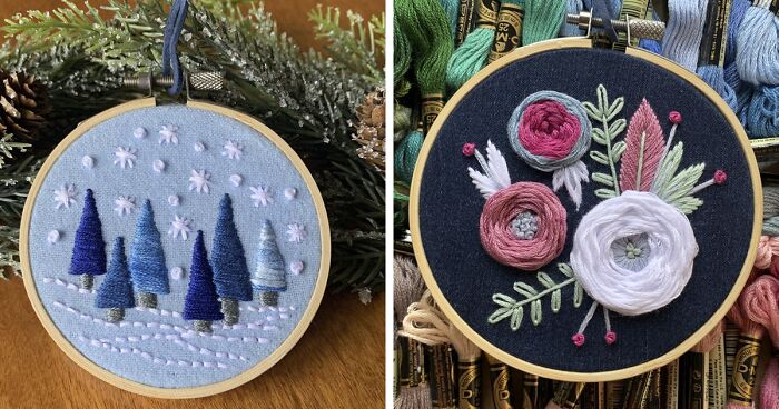 At The Beginning Of Lockdown, I Started Creating Embroidery Designs, Here Are My Best 40 Works