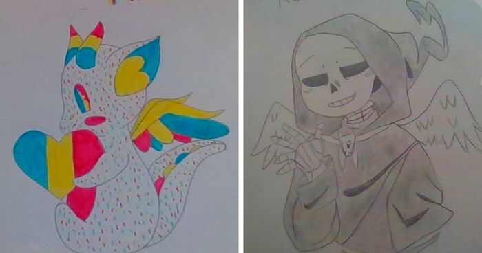 Hey Pandas, Show Your Oldest And Most Recent Sketch Side By Side (Closed)