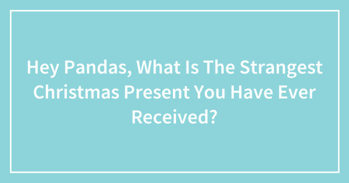 Hey Pandas, What Is The Strangest Christmas Present You Have Ever Received? (Closed)
