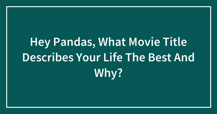 Hey Pandas, What Movie Title Describes Your Life The Best And Why? (Closed)