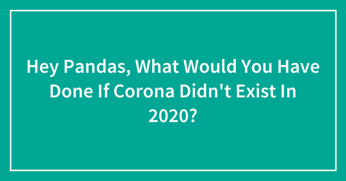 Hey Pandas, What Would You Have Done If Corona Didn’t Exist In 2020? (Closed)