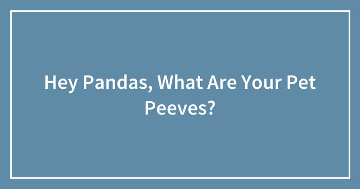 Hey Pandas, What Are Your Pet Peeves? (Closed)