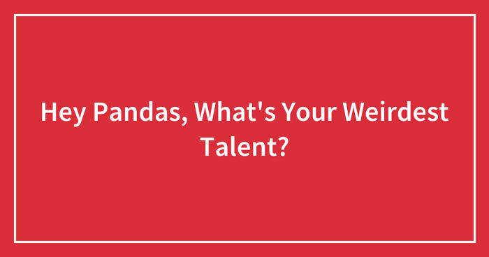 Hey Pandas, What’s Your Weirdest Talent? (Closed)