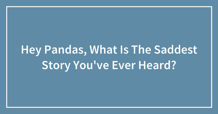 Hey Pandas, What Is The Saddest Story You’ve Ever Heard? (Closed)