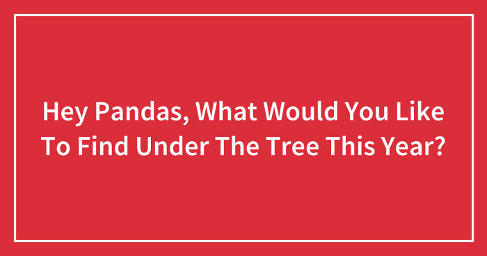 Hey Pandas, What Would You Like To Find Under The Tree This Year? (Closed)