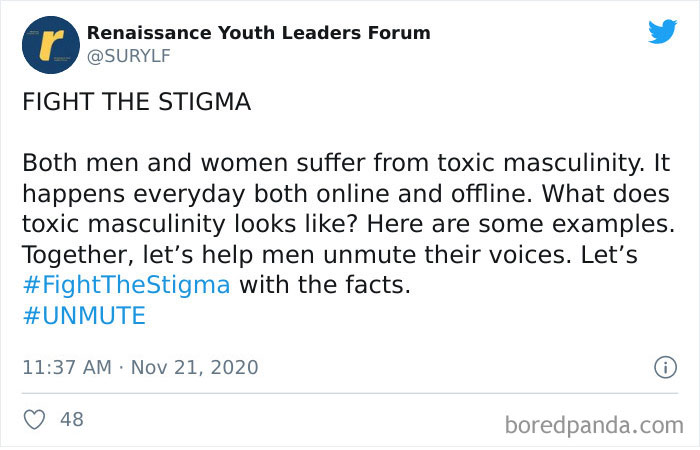 Social Media Campaign Highlights Everyday Toxic Masculinity And How Dangerous It Is