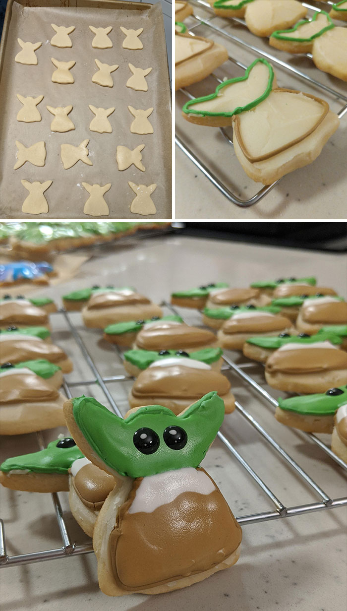 Baking Hack: Chop Off Angel Head For A Homemade Baby Yoda Cookie Cutter