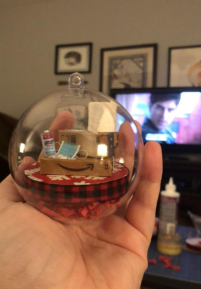 I Made These Ornaments For All The Members Of My Family For Christmas. Merry Plaguemas