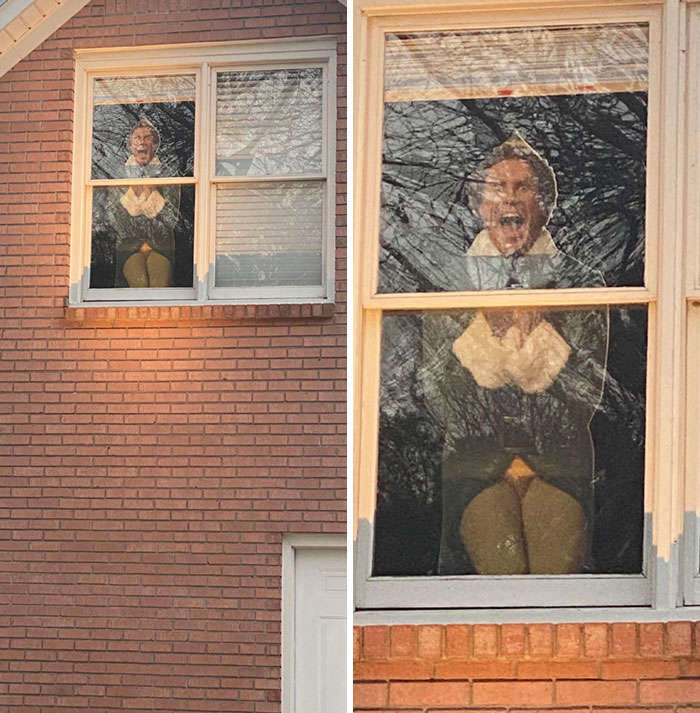 Our Subtle, Yet Brilliant, Christmas Decoration That I Think Is Underrated, As Seen From A Main Road At The Back Of Our Property