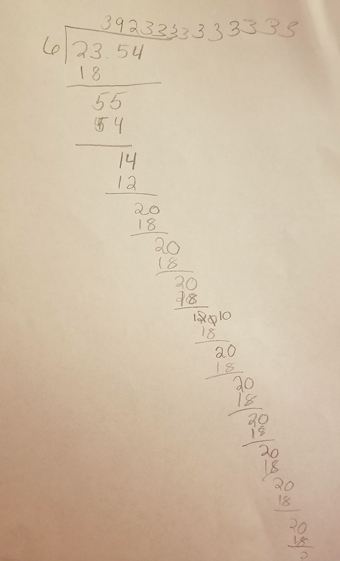 "This Is Impossible!", Daughter Encountered Her First Repeating Decimal