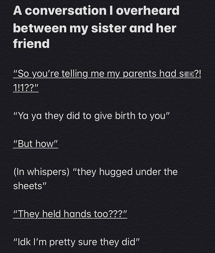 Secks? You Mean Holding Hands?