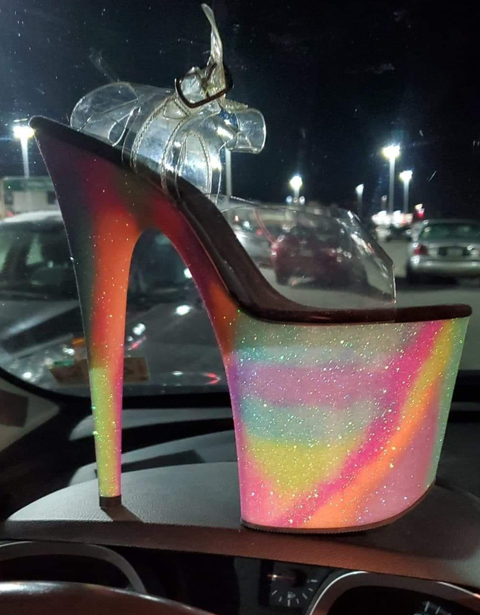 I Was Looking For A Dresser, When I Stumbled Upon This Pair Of Shoes On The Facebook Marketplace! They're Even My Size, Which Never Happens To Me. I Have A Pair Of Silver Bellbottoms That Will Go Perfect With These. Purchased In Augusta, Me