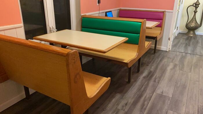 Sooo I Bought A Set Of Booths From A Baskin Robbins From Marketplace. New Kitchen Table!