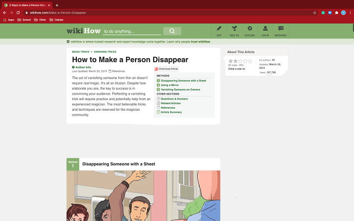 How To Make A Person... Disappear