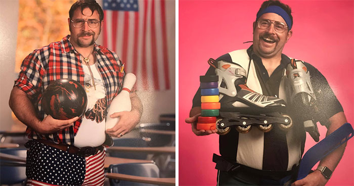 Awesome PE Teacher Decides To Take Hilarious School Photos Each Year Since 2014 And People Love It