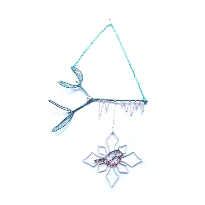 Wire Wrapped Mistletoe Decoration