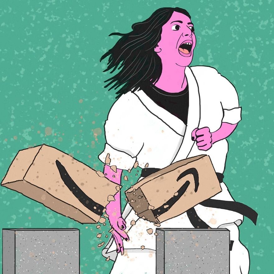 Illustration Celebrating Kshama Sawant Beating Jeff Bezos In Seattle