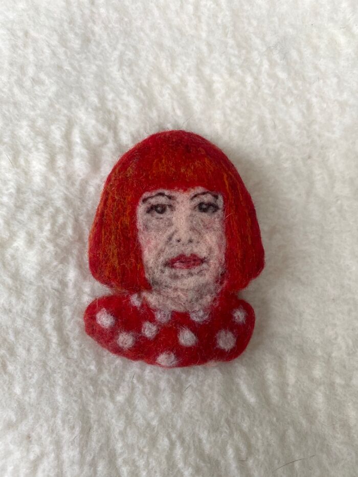 Handfelted Portrait- Yayoi Kusama