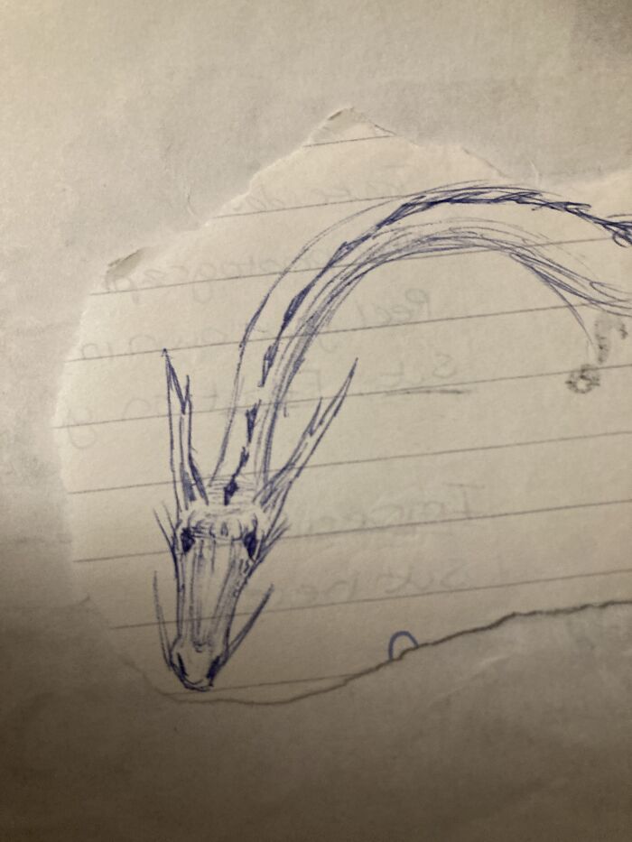 20 Yr Old Doodle From When I Was At School. Still Use It As A Bookmark