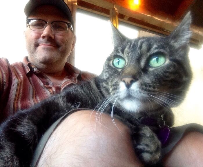 This Was Jonesy. He Was A Grumpy Old Man That Adopted Us And We Loved Him Very Much.