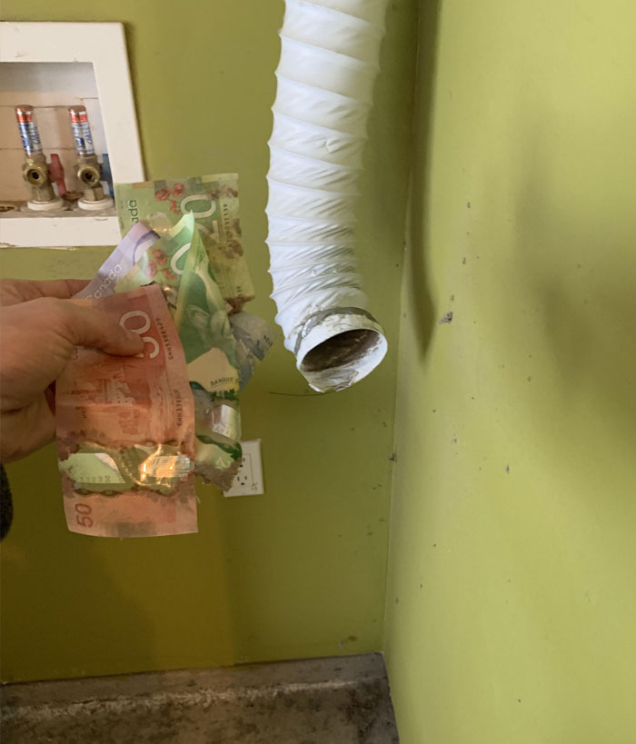 I Moved The Dryer In Our New House And Found $105 In The Vent