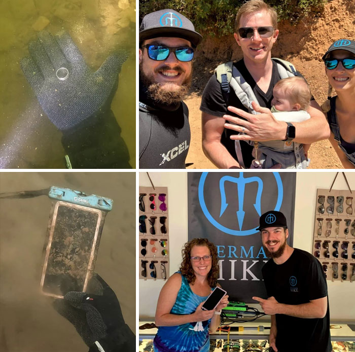 Found And Returned A Wedding Ring, As Well As A Phone, With Over 5 Years Of Lost Memories Still On It, While Diving For Trash And Treasure In Rollin's Lake