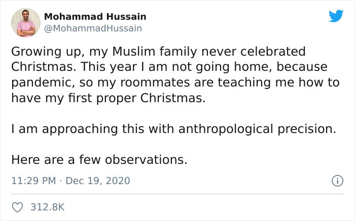 Muslim Guy Celebrating His First Christmas Shares His Observations On Twitter, And They're Hilariously Accurate