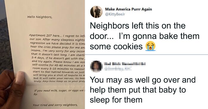 Woman Shares A Letter She Got From Her Neighbors With A Baby And It Goes Viral
