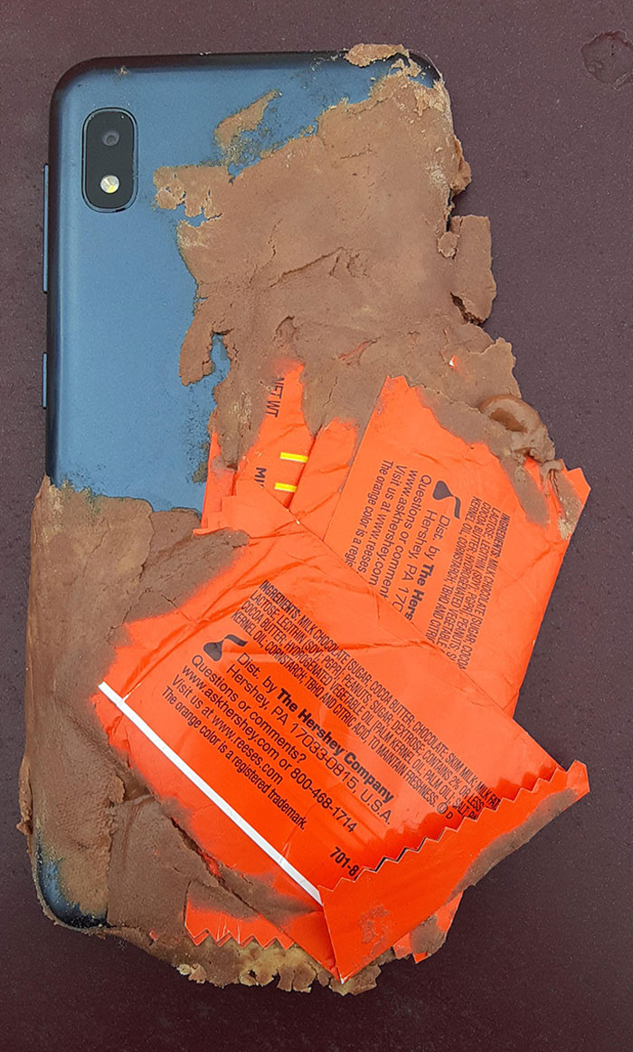 I Stuck My Reese's In The Same Back Pocket That My Phone Was In So I Could Help A Friend Move A Couch. I Forgot About Both Of Them Until I Got Back From My Drive Home