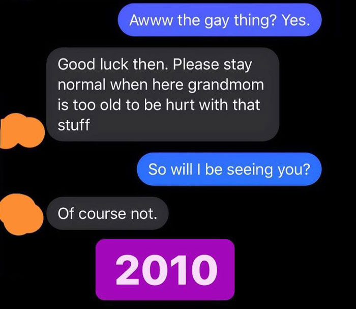 Queer Person Shares Family Texts Over A Period Of 12 Years To Show How People Change