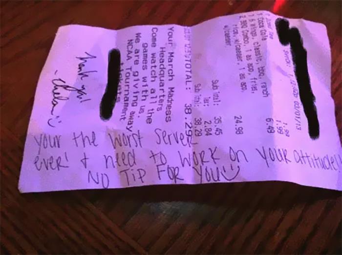 You're The Worst Server Ever!