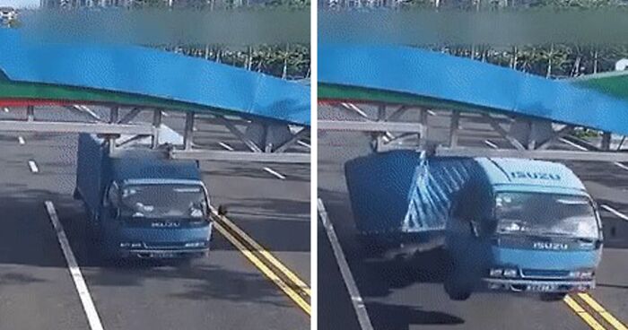 30 Sad Pics Of Trucks And Buses That Tried To Fit Under A Bridge And Regretted It Immediately