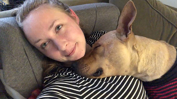 I Only Rescued Her One Week Ago And She Loves Cuddling. I Haven’t Had To Take An Anxiety Pill Since Getting Her Because She’s Like The Ultimate Weighted Blanket