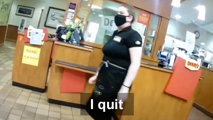 Anti-Maskers Claim “Religious Exemption” At Denny's, Make The Waitress Quit Her Job On The Spot Anti-Maskers Claim “Religious Exemption” At Denny's, Make The Waitress Quit Her Job On The Spot
