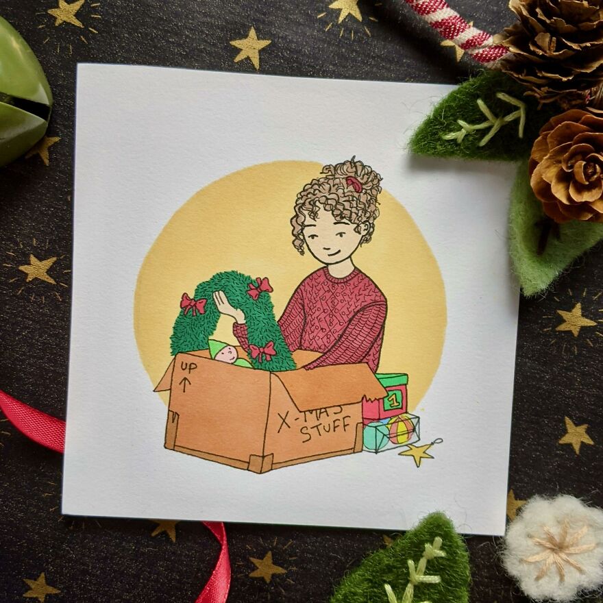 Unpacking Christmas Decorations