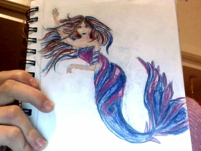 Pink And Blue Mermaid
