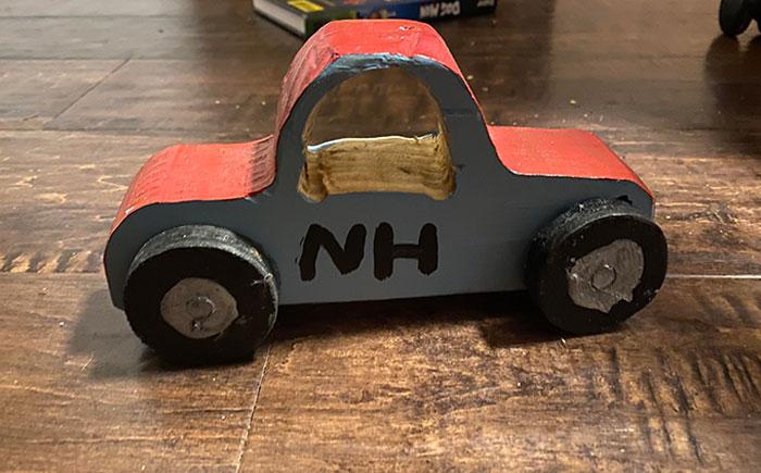 I Carved This For My Son When He Was 3 And Gave It To Him For Christmas. We Were Broke At The Time And I Felt So Bad For Not Being Able To Get Him More Stuff