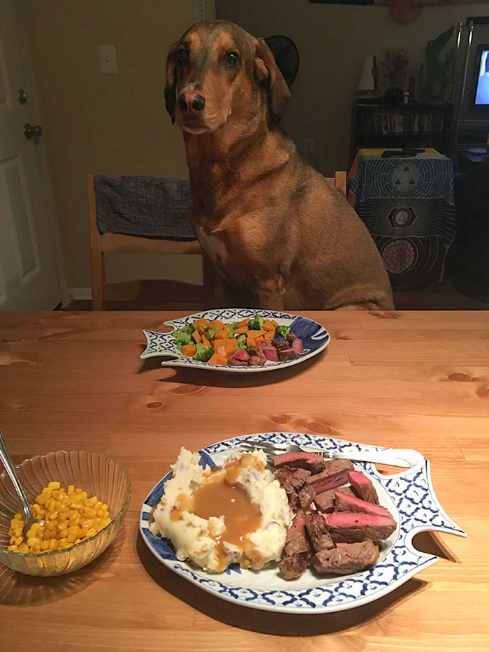 I Made Steaks And Veggies For A Christmas Dinner With My Boy
