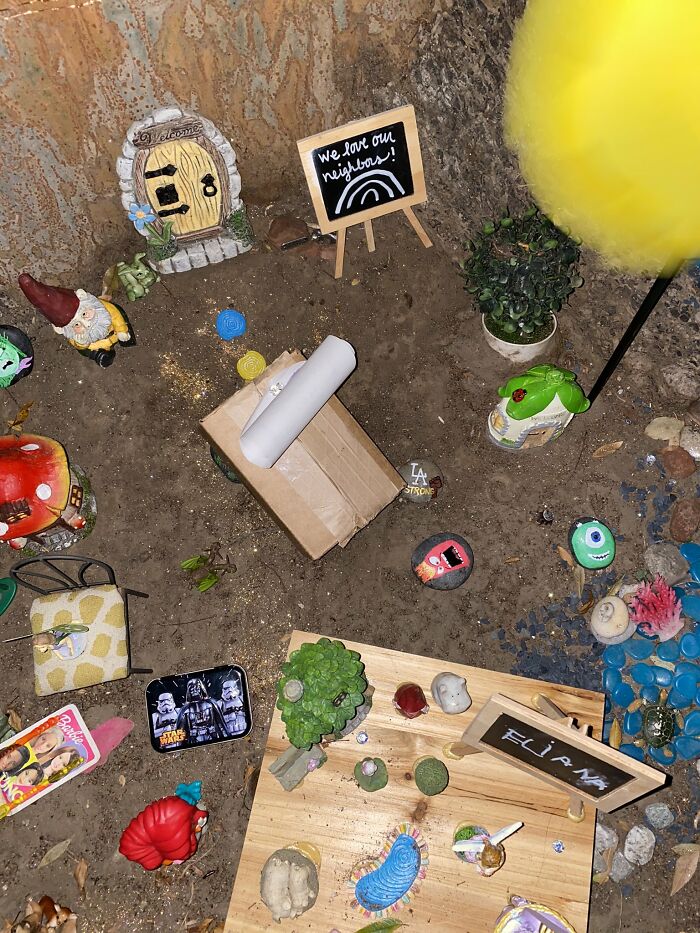 4-Year-Old Feels Lonely In Quarantine, Sets Up A Fairy Garden, Her Neighbor Notices And Pretends To Be A Fairy Named Sapphire For 9 Months