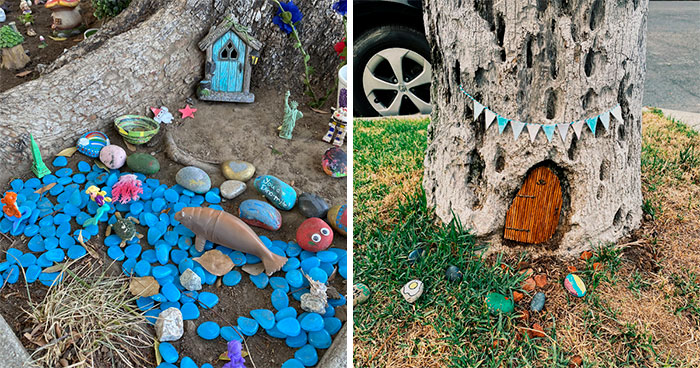 4-Year-Old Feels Lonely In Quarantine, Sets Up A Fairy Garden, Her Neighbor Notices And Pretends To Be A Fairy Named Sapphire For 9 Months