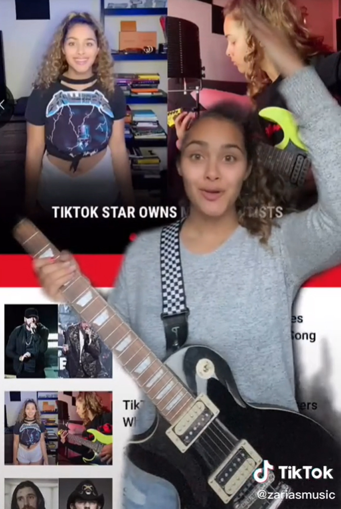 People Mock TikToker For Wearing A Metallica Shirt, Ask Her To "Name 3 Songs" - She Picks Up A Guitar Instead People Mock TikToker For Wearing A Metallica Shirt, Ask Her To "Name 3 Songs" - She Picks Up A Guitar Instead