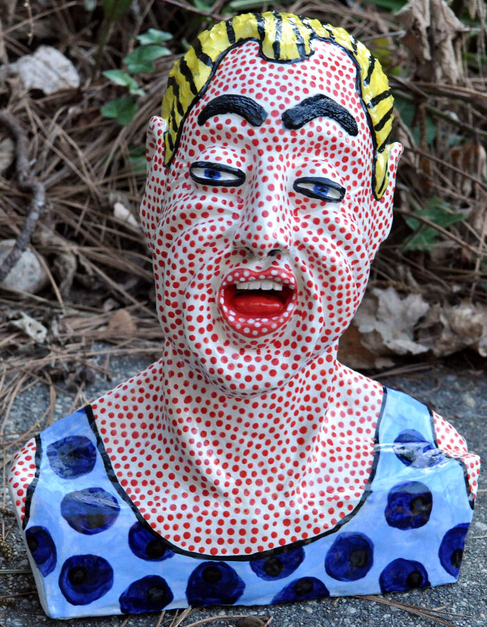 Roy Lichtenstein-Inspired Bust I Made In Sculpture Class
