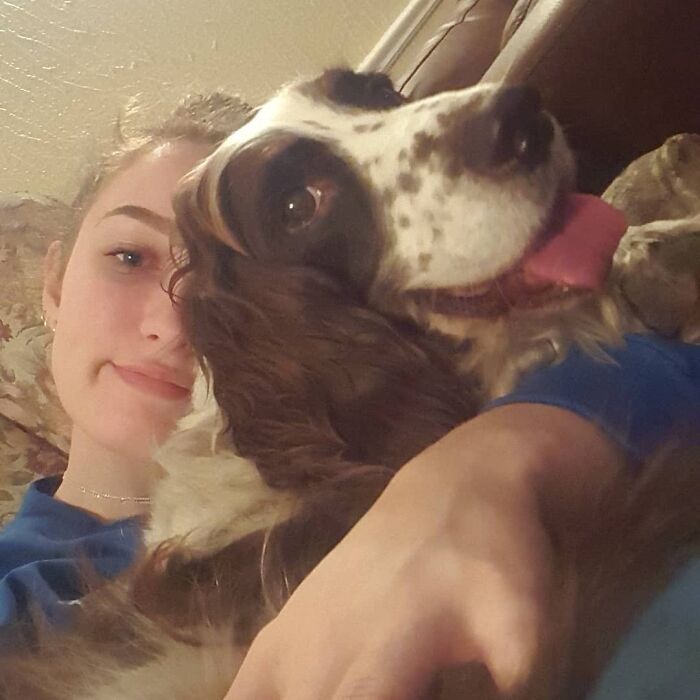 Adopted Dog Is Too Old And Sick To Sleep Upstairs, Family Takes Turns Sleeping With Him On the Couch Every Night Adopted Dog Is Too Old And Sick To Sleep Upstairs, Family Takes Turns Sleeping With Him On the Couch Every Night