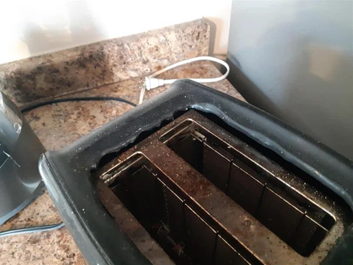 I Noticed That My Roommates Toaster Is Melting Itself