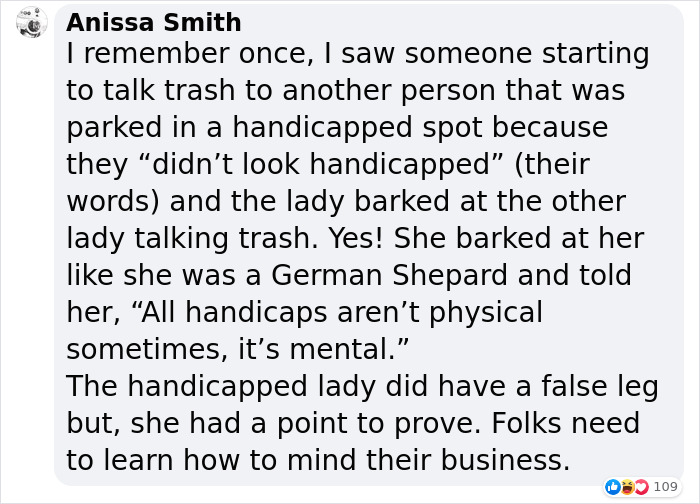 Woman With No Legs Gets Scolded For Parking In A Disabled Spot, And Her Powerful Response Goes Viral Woman With No Legs Gets Scolded For Parking In A Disabled Spot, And Her Powerful Response Goes Viral